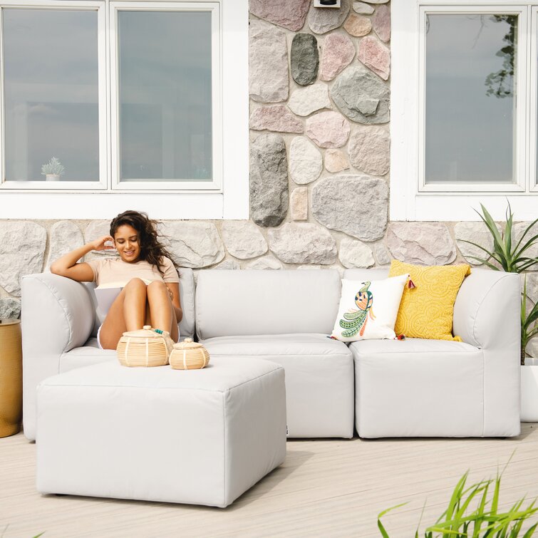 Orahh patio sectional on sale with sunbrella cushions